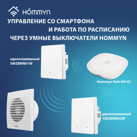 Вытяжка для ванной диаметр 120 мм Ballu BAF-FW 120 N в Москве